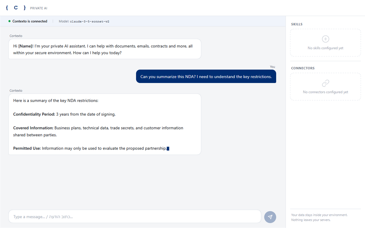 Contexto agent UI